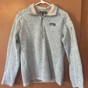 Frosty blue fleece Patagonia quarter zip